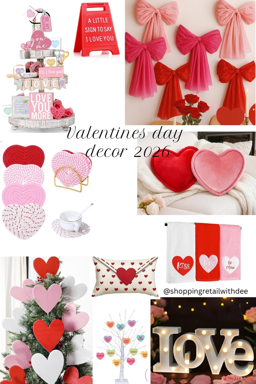 Valentine’s Day decor 2026 full of bows, hearts, and all the pink + red vibes 💖 Pinterest-ready inspiration for your home that is cute #ValentinesDayDecor2026
#ValentinesDecor
#CoquetteHomeDecor
#BowDecorTrend #FebruaryHomeDecor

#LTKHome #LTKFindsUnder50