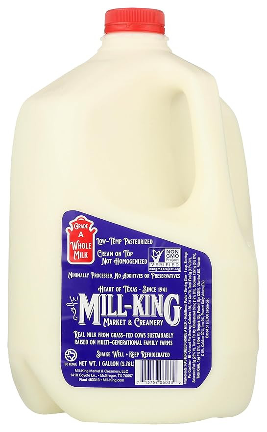 MILL KING Whole Milk, 1 GL | Amazon (US)