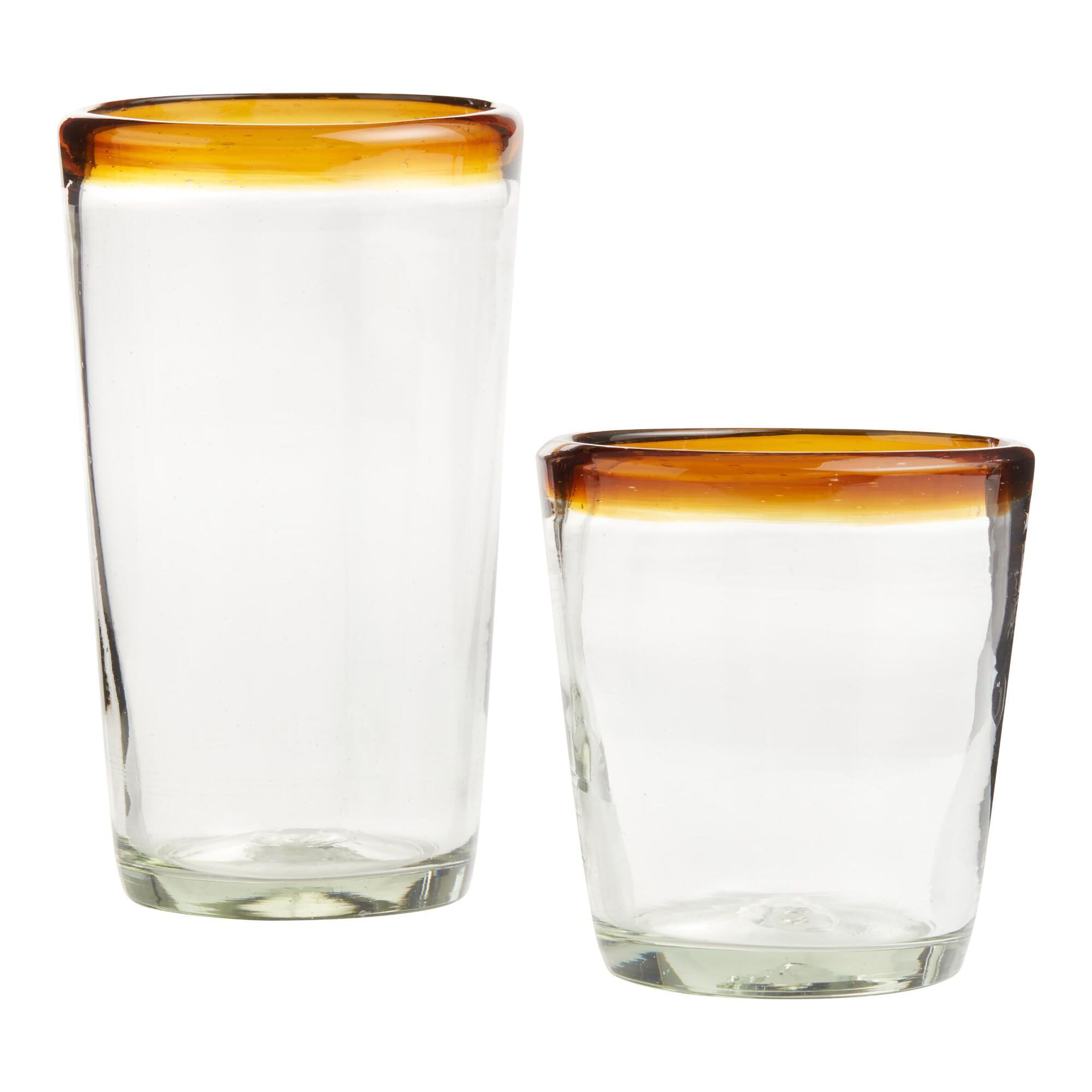 Carmelo Amber Recycled Bar Glass | World Market