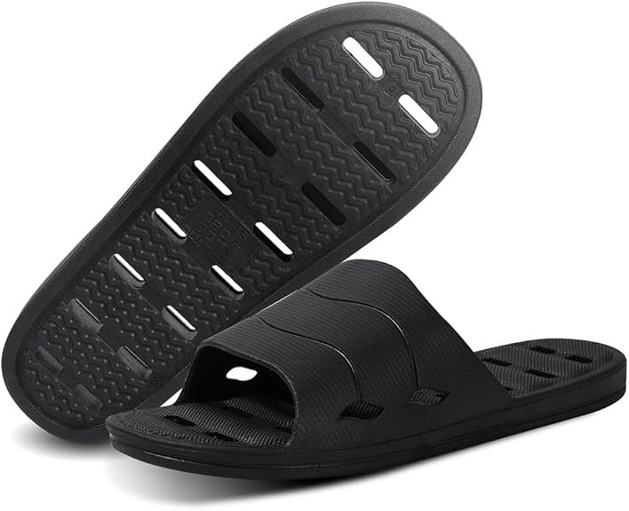 Shower Sandal Slippers with Drainage Holes Quick Drying Bathroom Slippers Gym Slippers Soft Sole ... | Amazon (US)