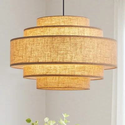 3-Light Dimmable Drum Chandelier with Adjustable Length | Wayfair North America