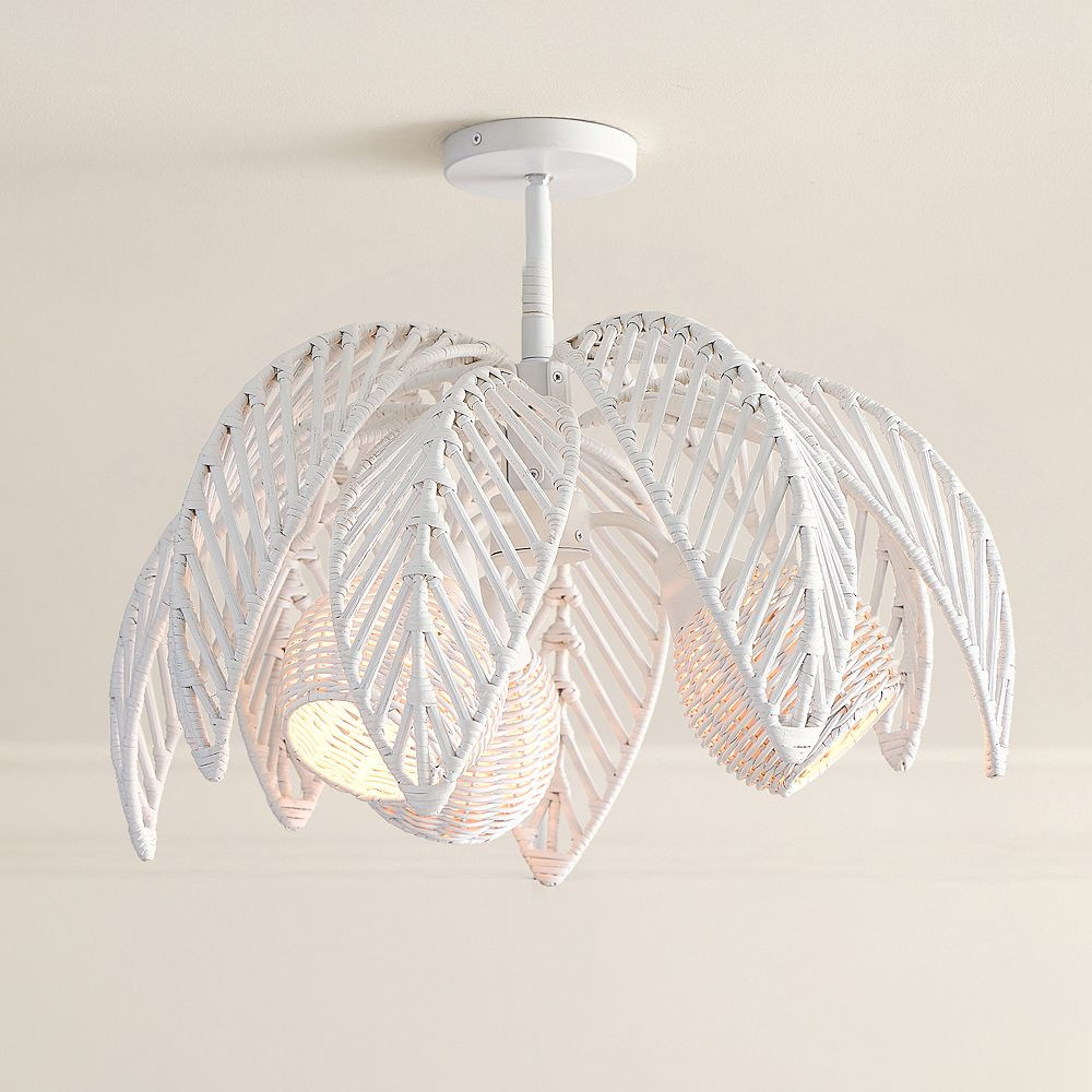 Palm Tree Rattan Chandelier (15") | Pottery Barn Teen