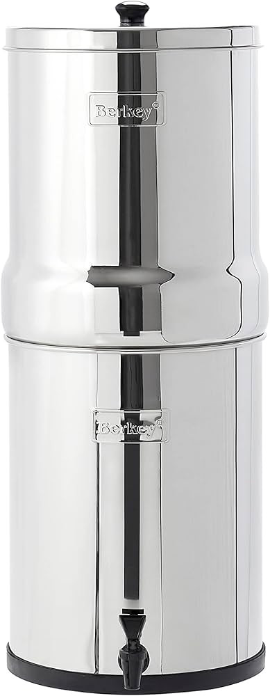Imperial Berkey Gravity-Fed Stainless Steel Countertop Water Filter System 4.5 Gallon with 2 Auth... | Amazon (US)