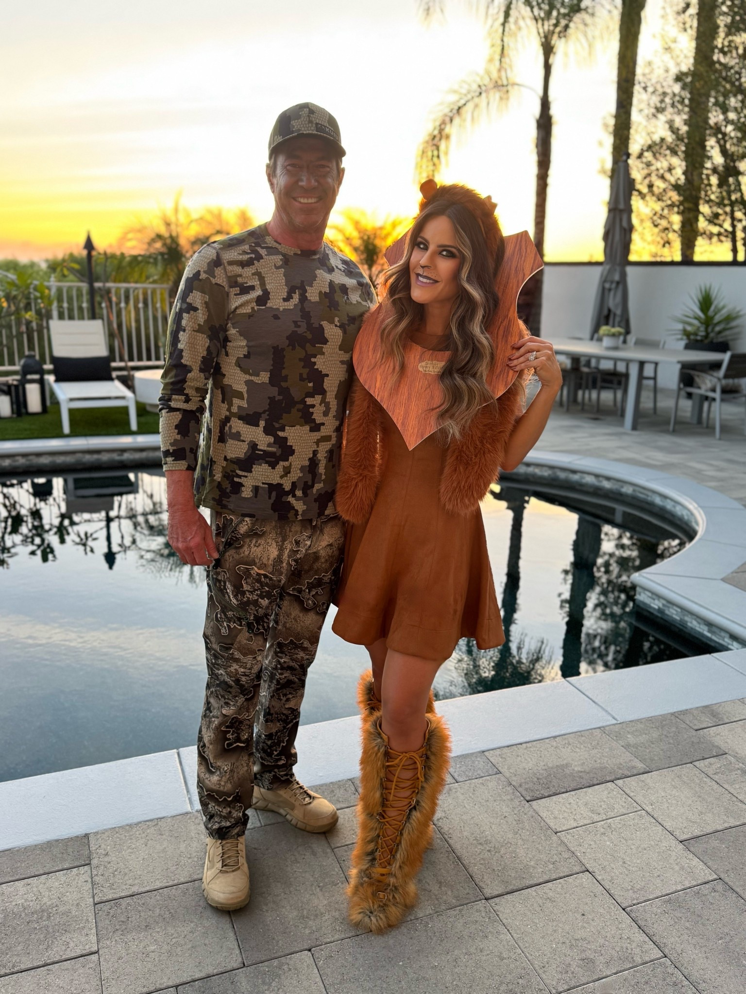 We’re running with the “Wives of Hunting Husbands” theme, but I’m bringing the Lioness drama. 🦁 

Look: Suede dress, massive shaggy fur boots, fur shawl and lion accessories.
Makeup: Bold, dramatic lion-inspired face paint with bronzer and black liner.
Vibe: Fierce, powerful, and ready to roar! 

#LionessVibes #HuntingHusbands #HalloweenCostume #Fierce #DramaticMakeup #SuedeStyle #JungleQueen #Halloween2025 #CostumeGoals #ReadyToRoar

#LTKSeasonal #LTKStyleTip #LTKHalloween