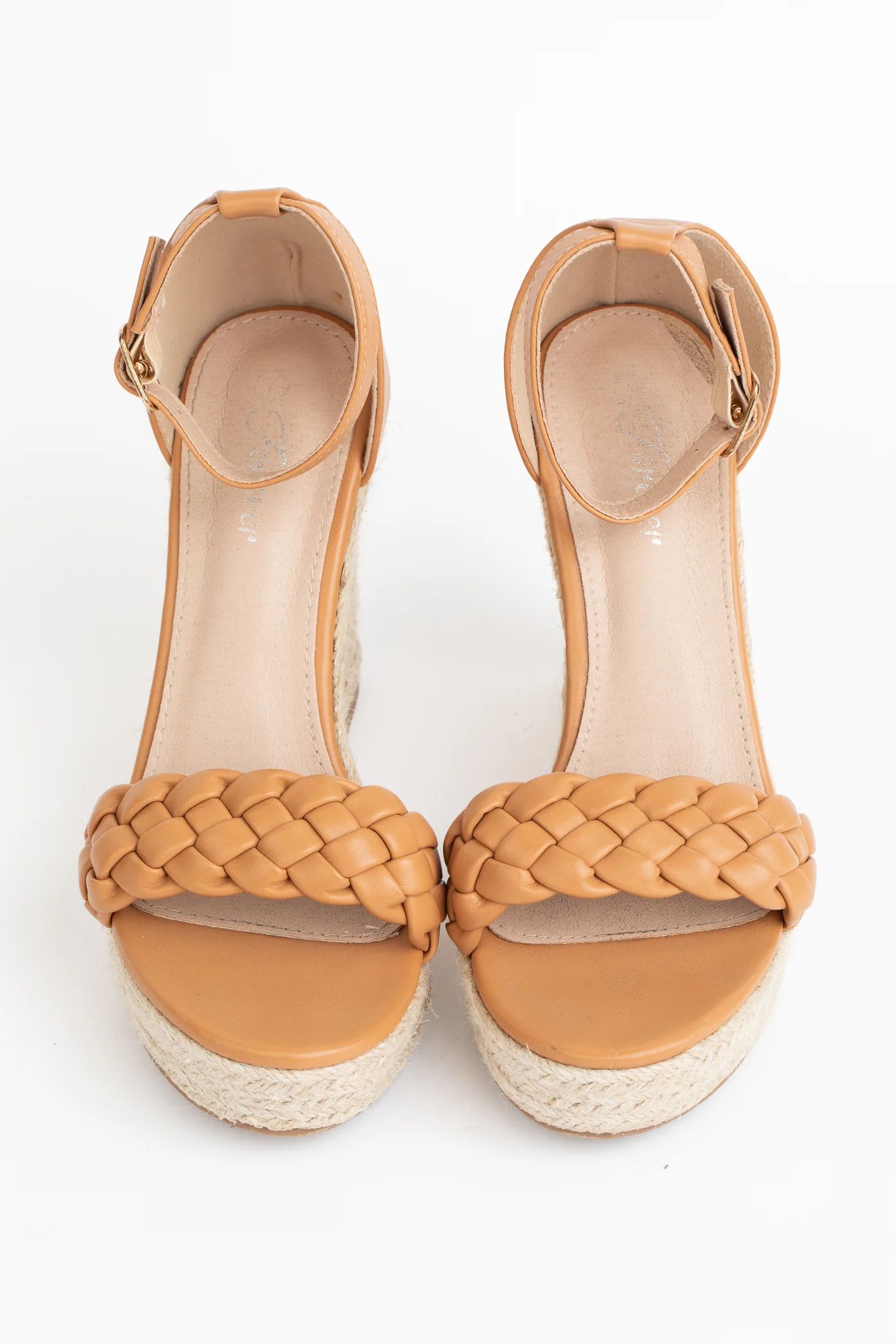 Women's Tan Platform Wedges - Ankle Strap Wedges | Avara