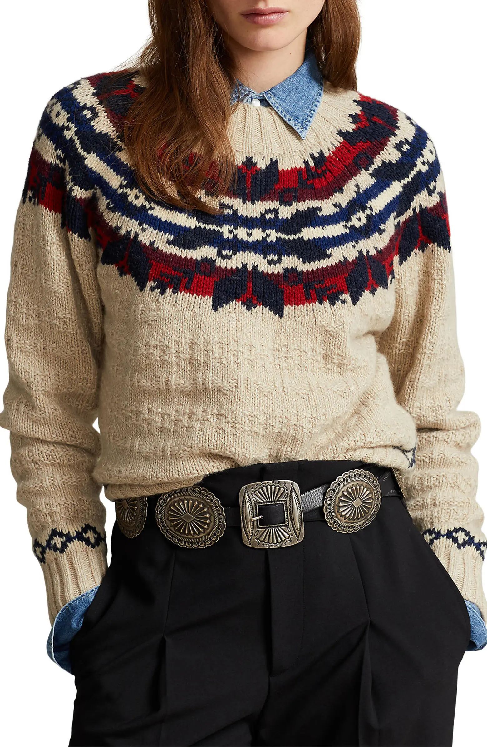 Ralph Lauren Fair Isle Wool Blend Sweater | Nordstrom | Nordstrom