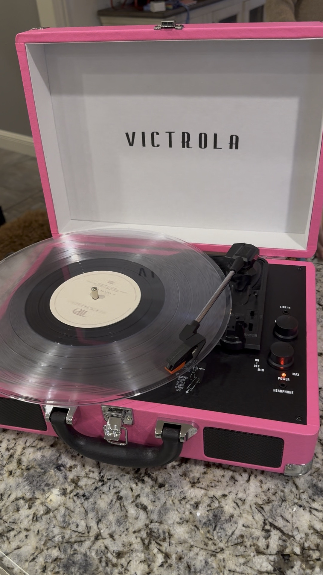 Record player, pink record player, records, gift idea. 
#recordplayer #record #music #giftidea #giftforher

#LTKParties #LTKSaleAlert #LTKGiftGuide