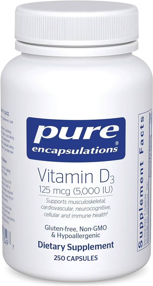 Pure Encapsulations Vitamin D3 125 mcg (5,000 IU) - Supplement to Support Bone, Joint, Breast, He... | Amazon (US)