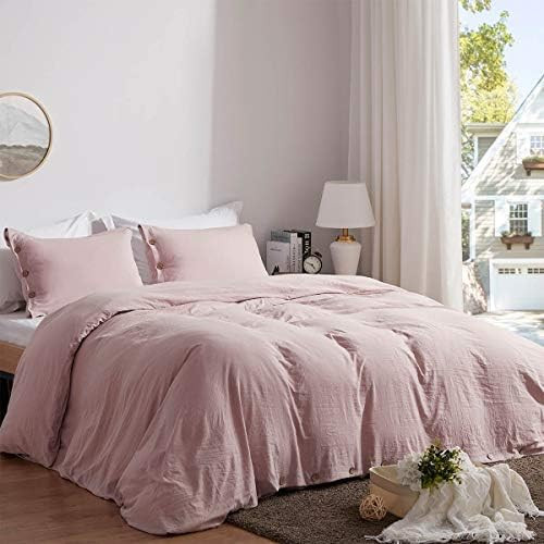 SunStyle Home Light Purple Duvet Cover Set King (104"x90"), 3 Pieces Luxury Bedding Set with Butt... | Amazon (US)