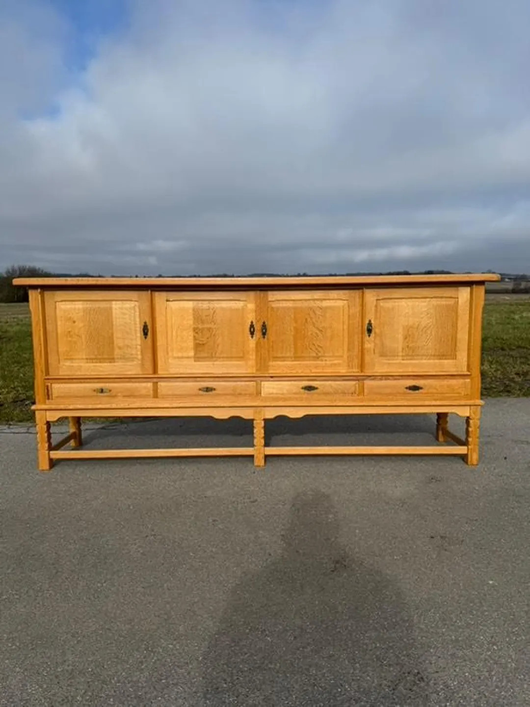 Oak Sideboard Attributed to Henry Kjærnulf in Danish Farmhouse Style - Etsy | Etsy (US)