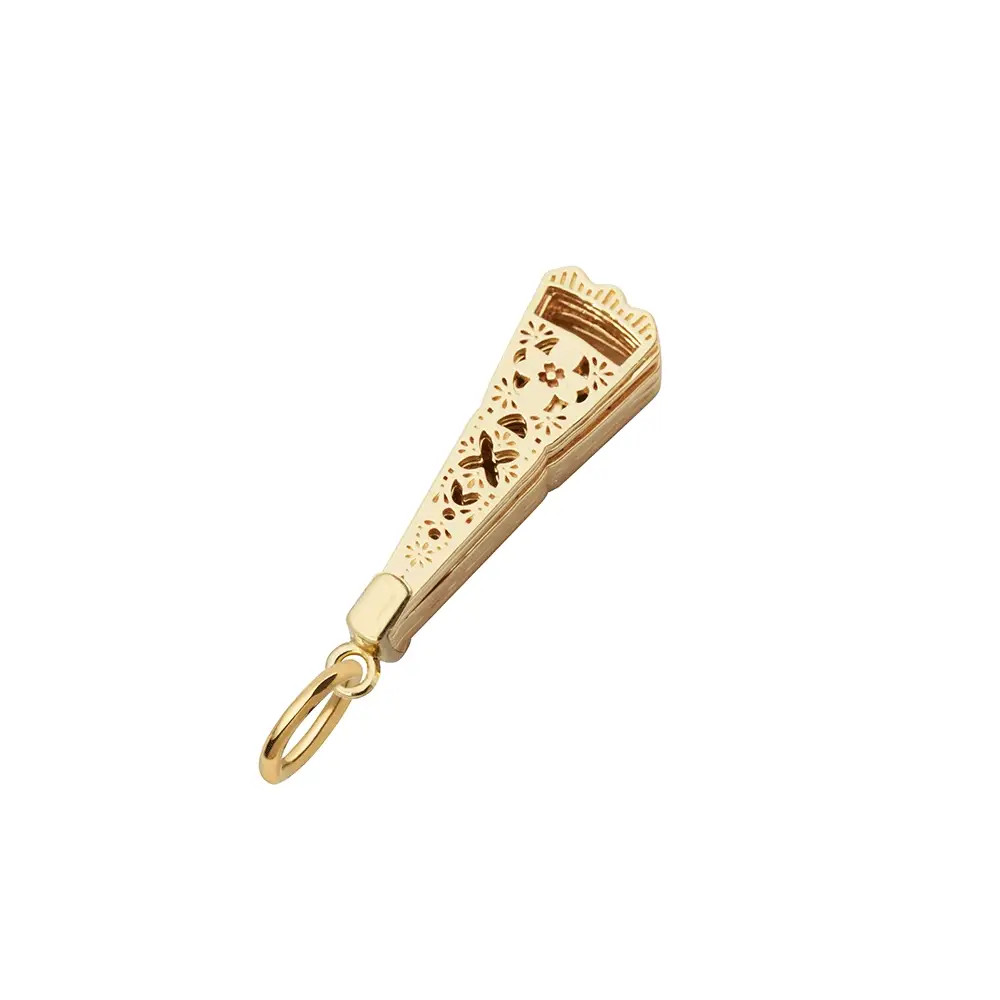 Spanish Fan Charm, Gold | Jet Set Candy (US)