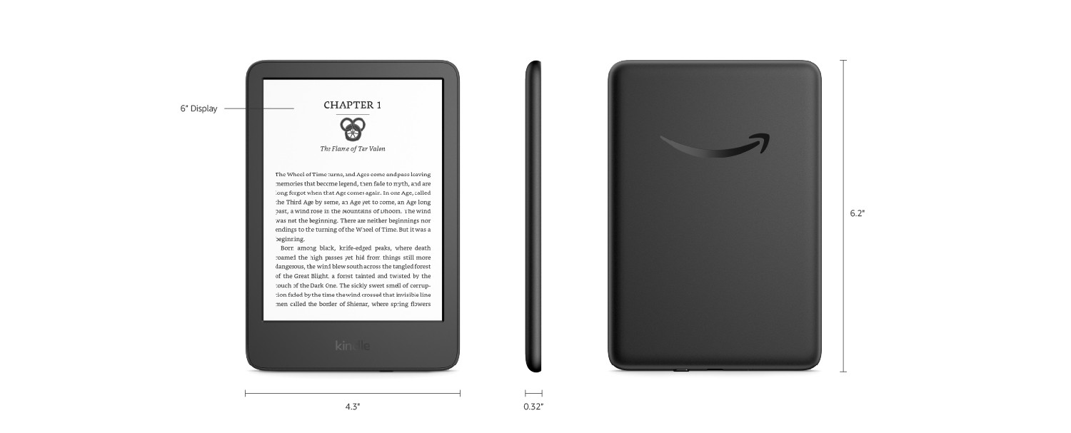 Kindle – The lightest and most compact Kindle, now with a 6” 300 ppi high-resolution display,... | Amazon (US)