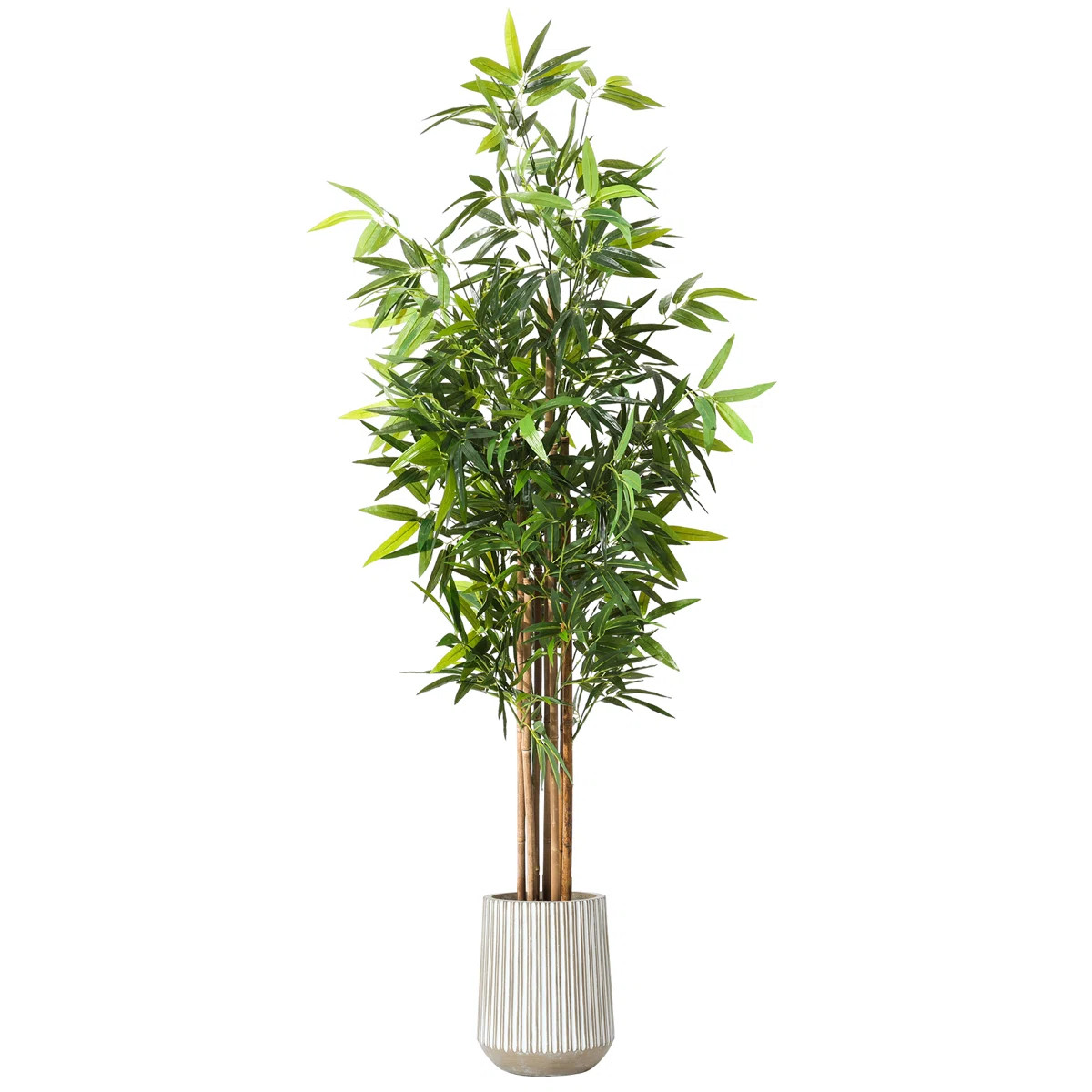 Faux Bamboo Tree in Black Pot for Indoor Home Decor | Wayfair North America