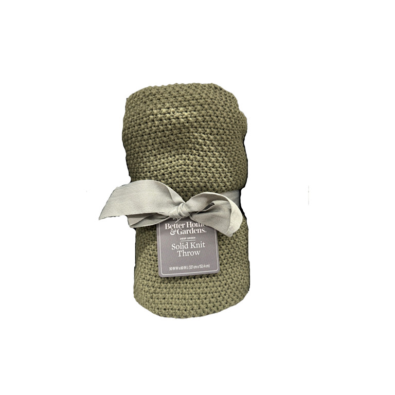 Better Homes and Garden Chunky Knit Deep Green Throw | Walmart (US)