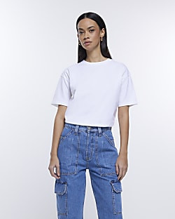 White short sleeve t-shirt | River Island (UK & IE)