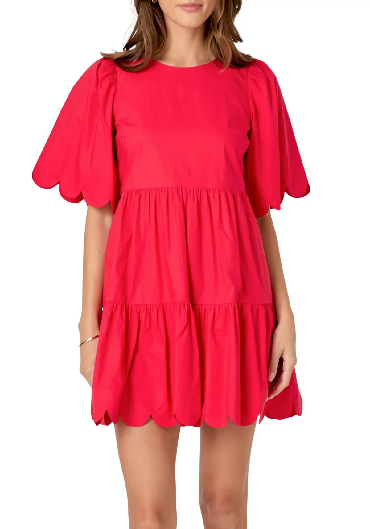 Scallop Detail Mini Dress | Belk