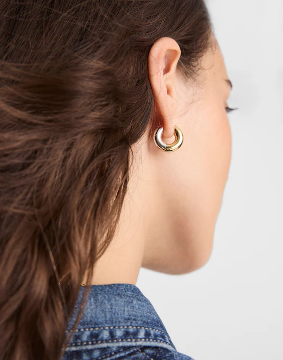 Chunky Donut Huggie Hoop Earrings | Madewell