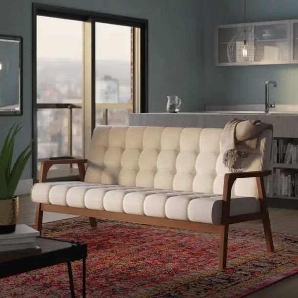 Unruh 63.75'' Vegan Leather Loveseat | Wayfair North America