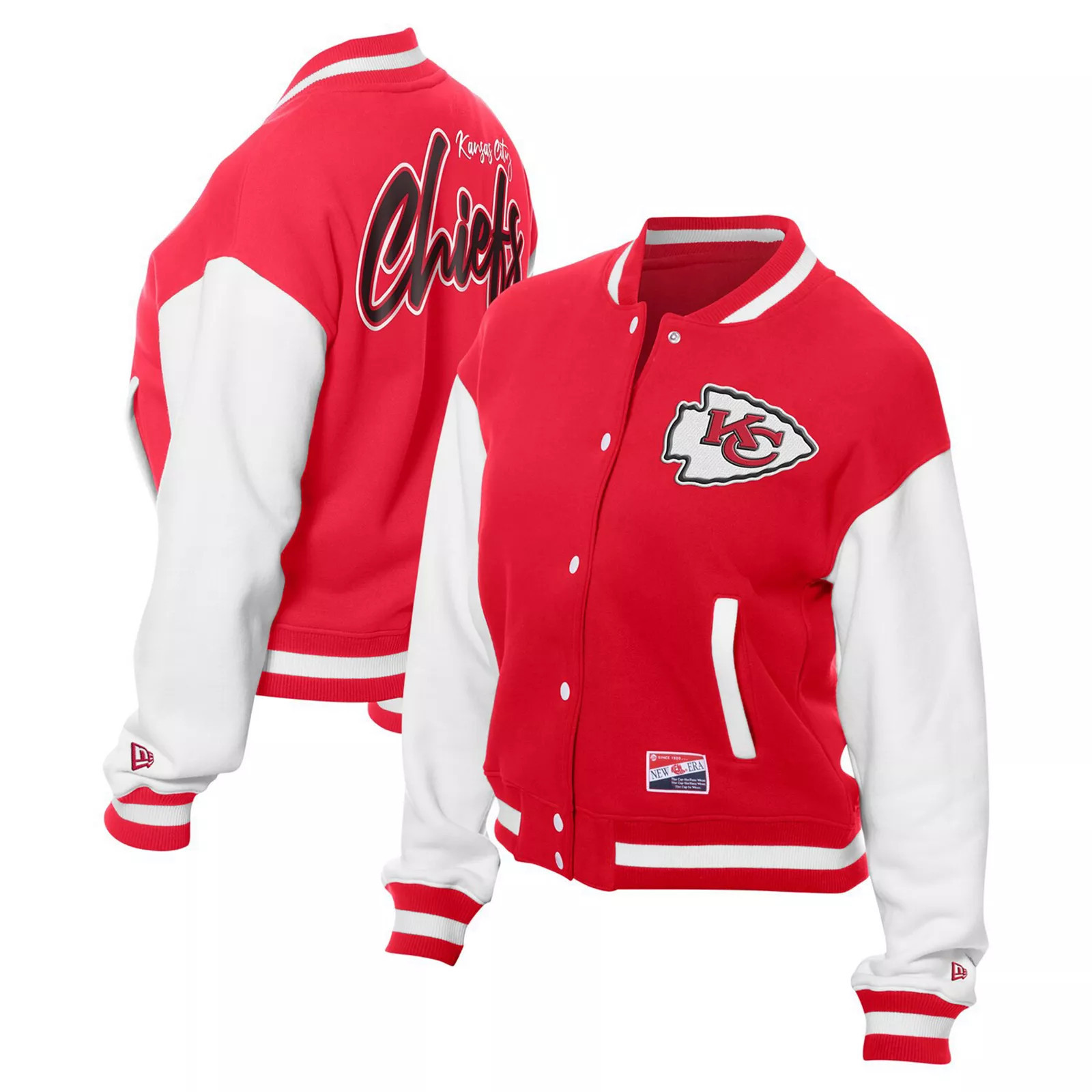 Women's New Era Red Kansas City Chiefs Fleece Full-Snap Jacket, Size: XL | Kohl's