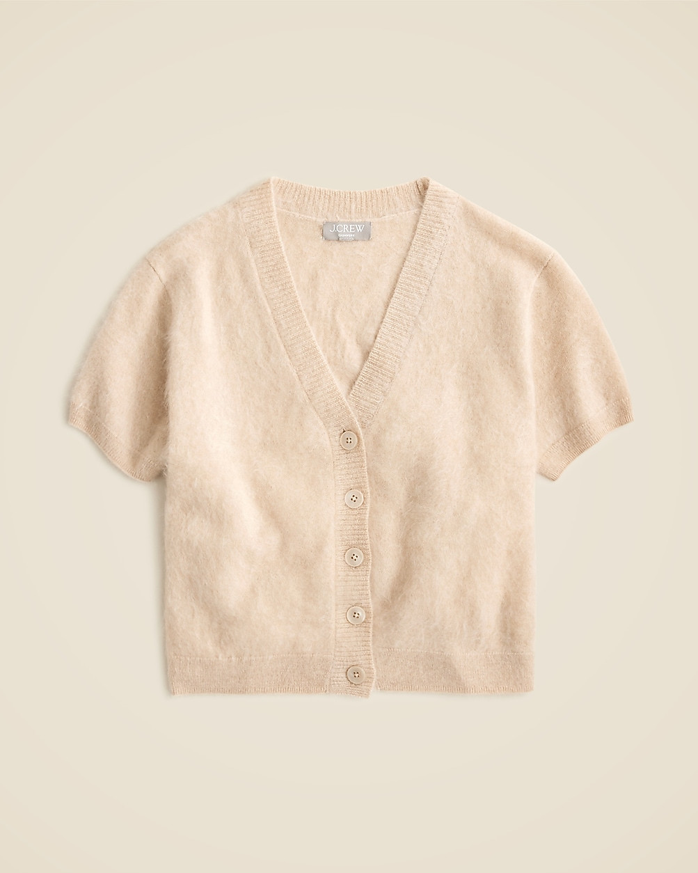 Brushed cashmere short-sleeve cardigan | J. Crew US