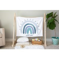 Rainbow Milestone Blanket, Baby Gift, Swaddle, Personalized Monthly Blanket | Etsy (US)