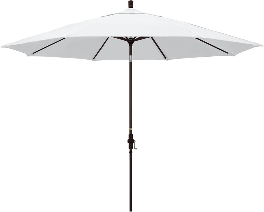 California Umbrella 11Ft Premium Patio Umbrella, Hand-Crank, Tilt-Collar, Bronze Frame, Solution ... | Amazon (US)