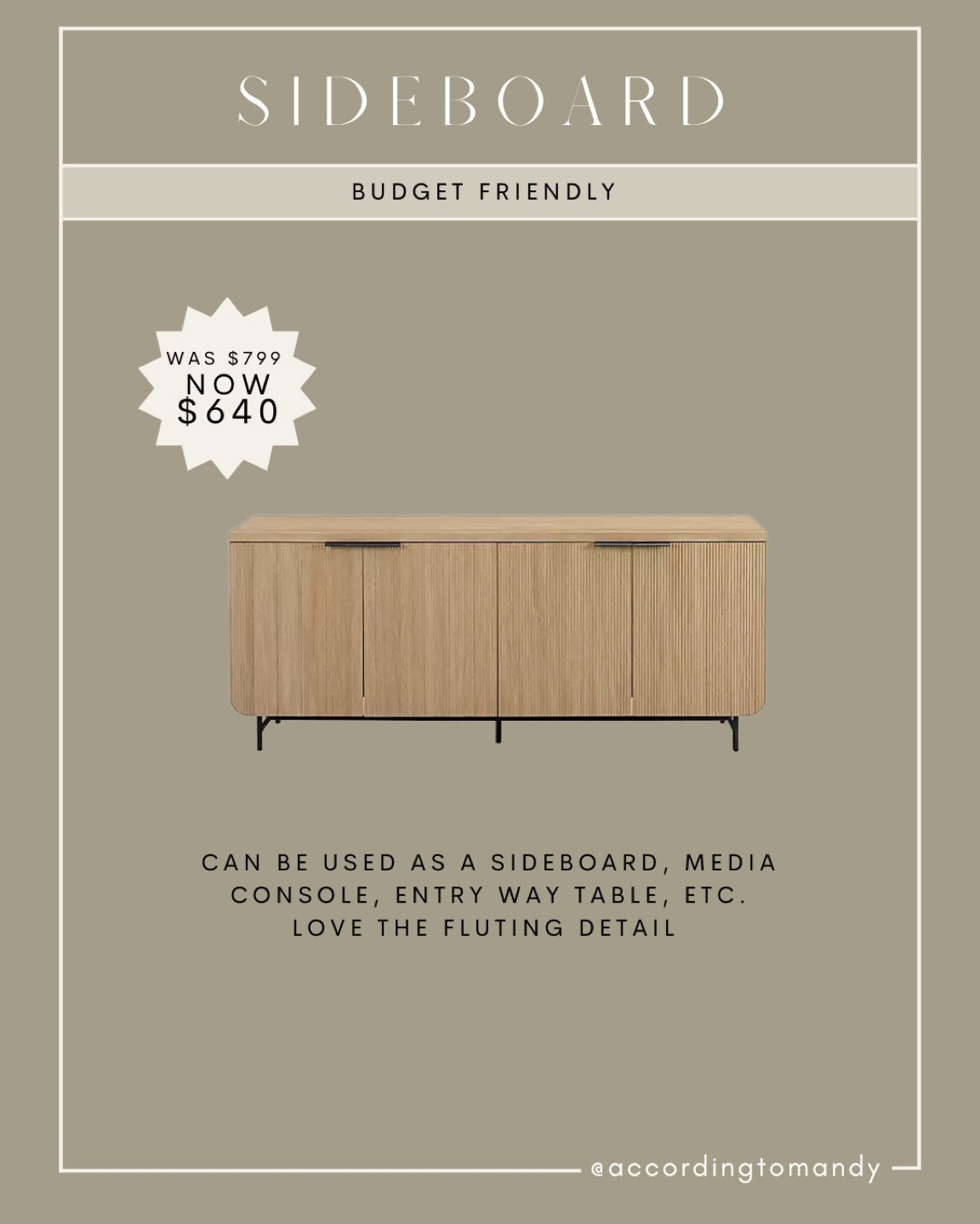 Gorgoeus sideboard on sale from Kirkland’s 



#LTKhome #LTKFind