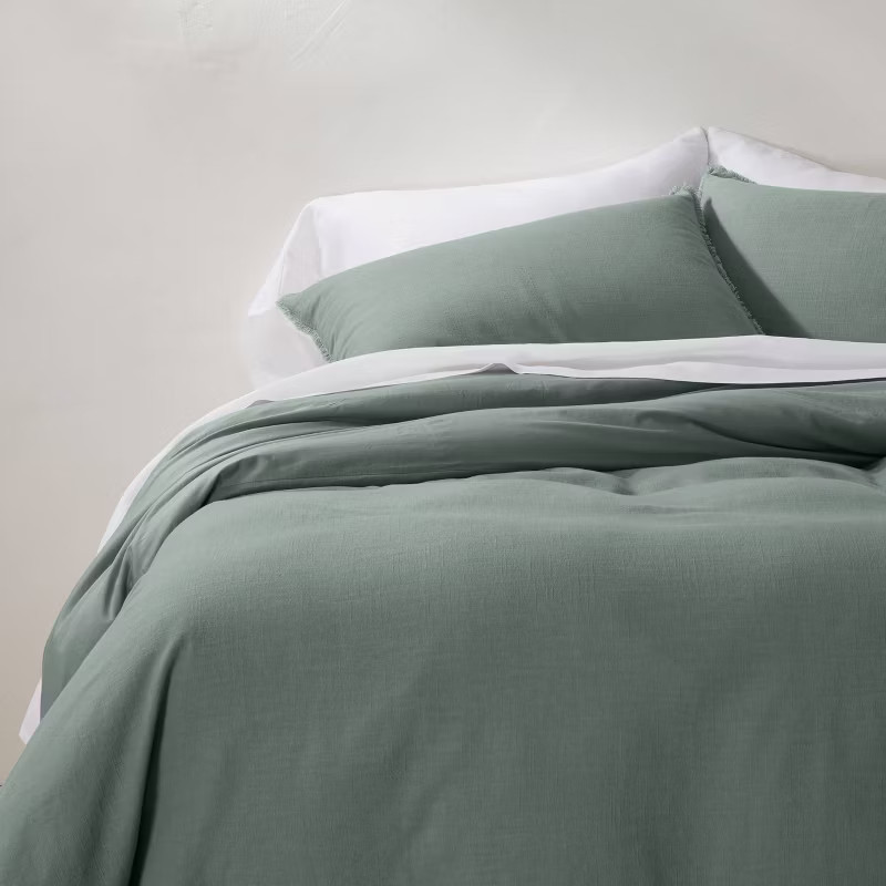 Heavyweight Linen Blend Duvet Cover & Pillow Sham Set - Casaluna™ | Target