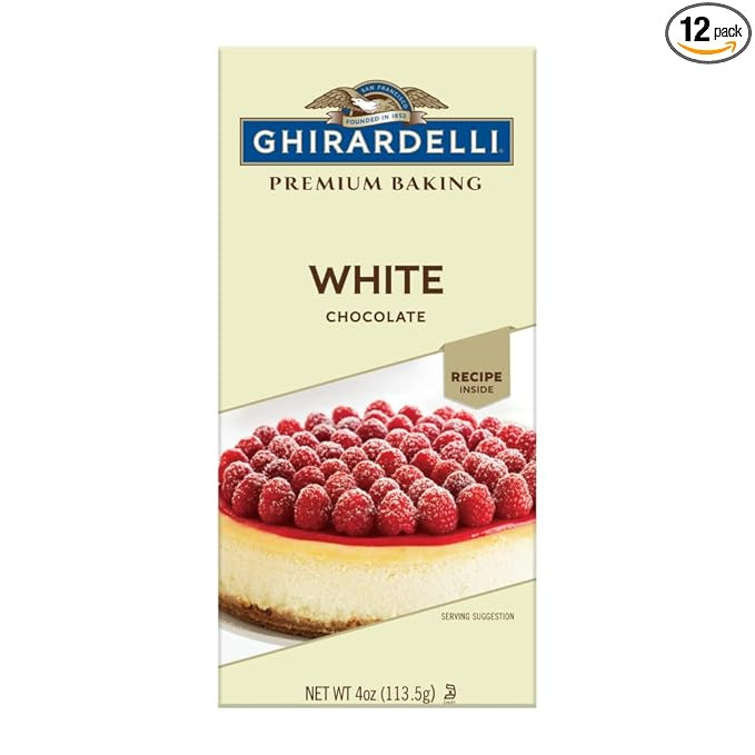GHIRARDELLI Premium White Chocolate Baking Bar, 4 oz Bar (12 bars) | Amazon (US)