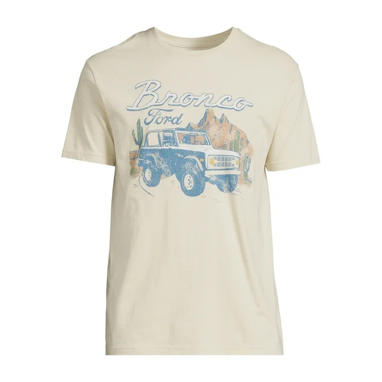 Ford Bronco Cotton Graphic Tee with Short Sleeves, Men's and Big Men's | Walmart (US)
