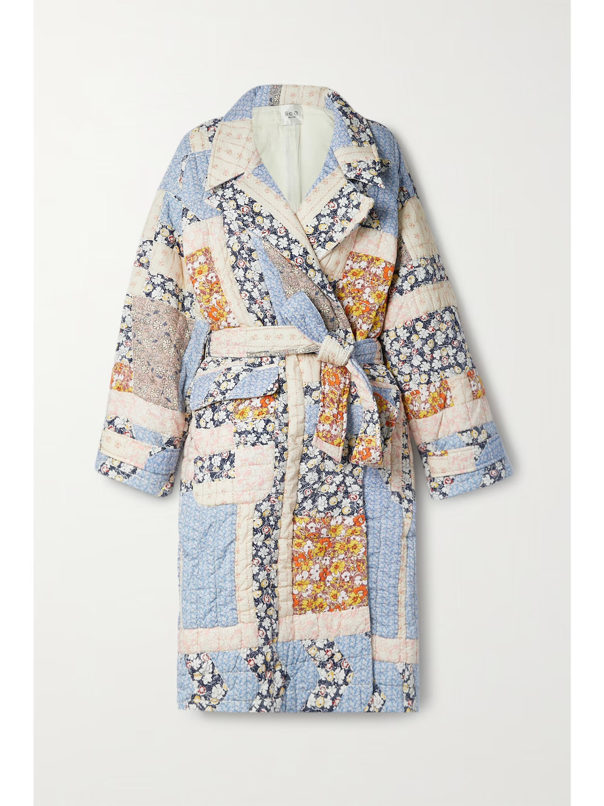 SEASydney belted patchwork quilted cotton coat | NET-A-PORTER (US)