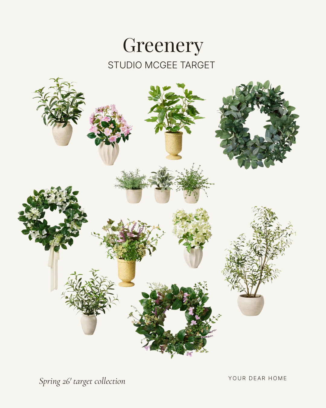 NEW Studio McGee Target Spring 2026 Collection - Greenery edition. So much to love! The wreaths in particular are realistic and so refreshing! 

 #LTKSeasonal #LTKHome