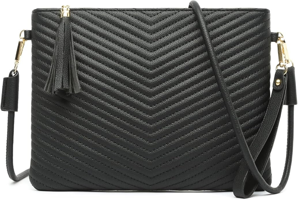 Small Crossbody Bags for Women, Trendy Vegan Leather Shoulder Purses, Clutch Wallet with Wristlet... | Amazon (US)