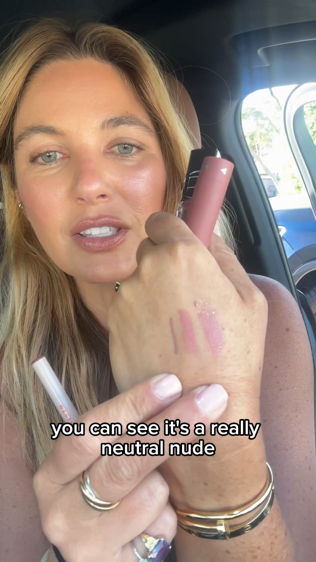 Nude lip combo:
Westman Atelier lip liner in Coucou
RMS lipstick in Mae
L’Oreal gloss in Worth It
Hair: Académie Hair Sea Glass…use Academie15 for 15% off this weekend only 
Kosas glimmerose on cheeks 

#LTKBeauty #LTKfitnessgoals #LTKdayinmylife