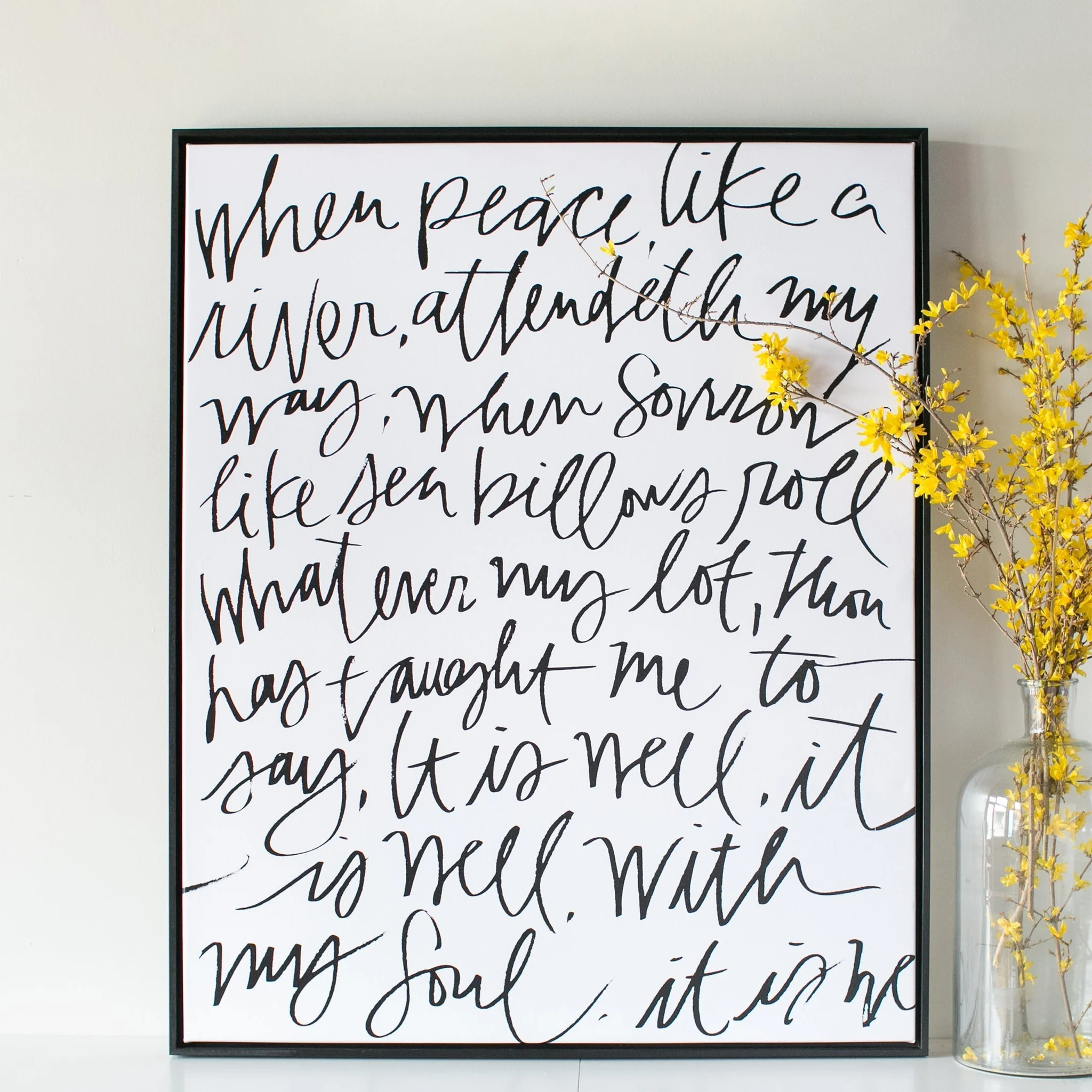It Is Well | Alabaster | Canvas | Lindsay Letters, LLC