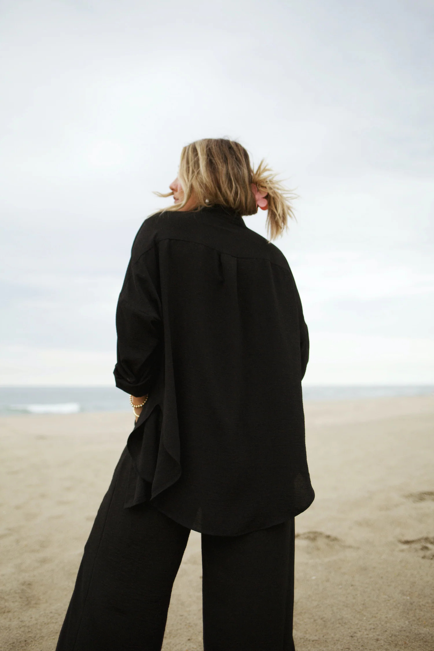 Essential Button Down - Black | How Do You Wear That