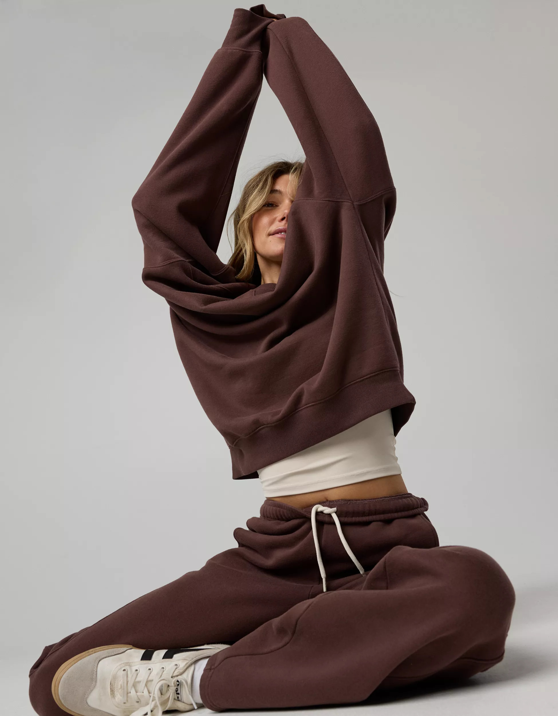 OFFLINE By Aerie Cloud Fleece Oversized Crewneck Sweatshirt | Aerie
