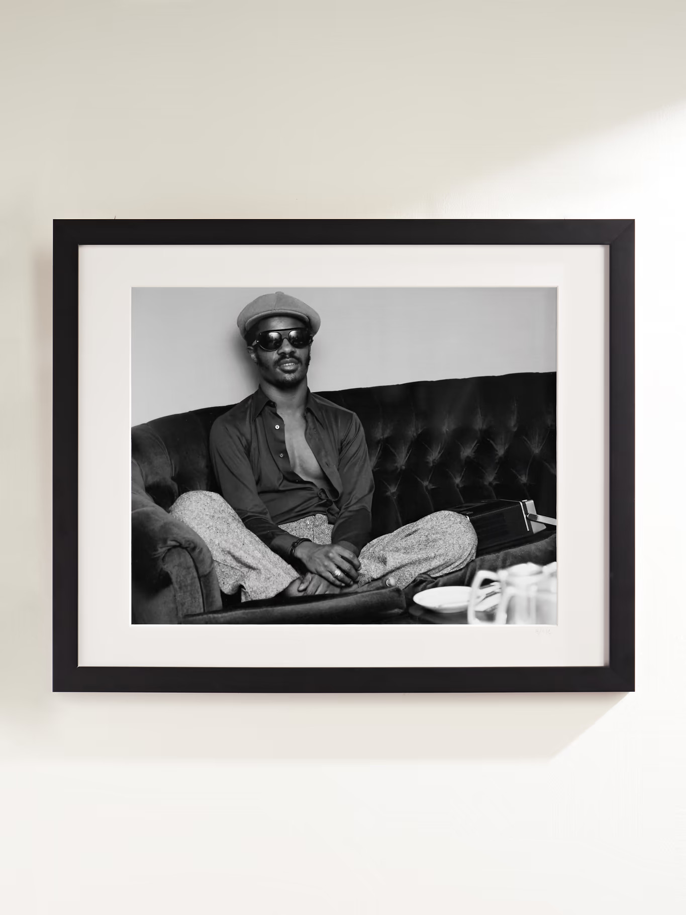 Framed 1973 Stevie Relaxing Print, 16" x 20" | Mr Porter (UK)