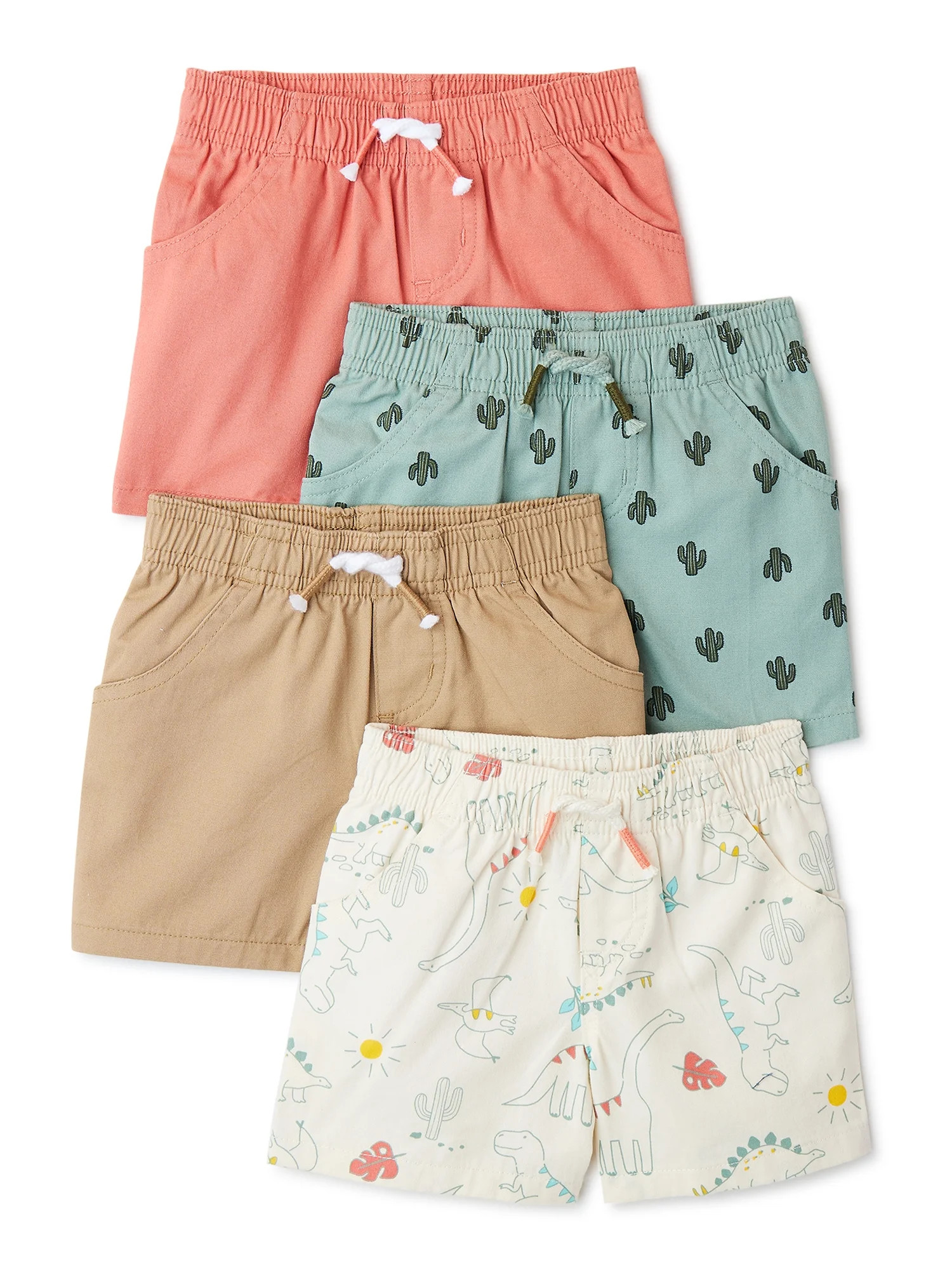 Garanimals Baby Boys Pull-On Shorts, 4-Pack, Sizes 0/3-24 Months | Walmart (US)