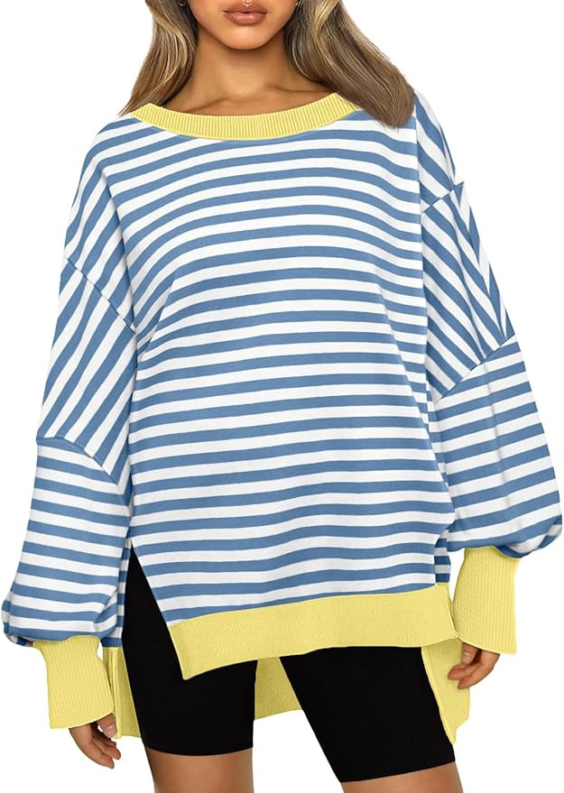 Trendy Queen Womens Oversized Sweatshirts Hoodies Crewneck Shirts Fall Outfits Fashion Teen Girls... | Amazon (US)