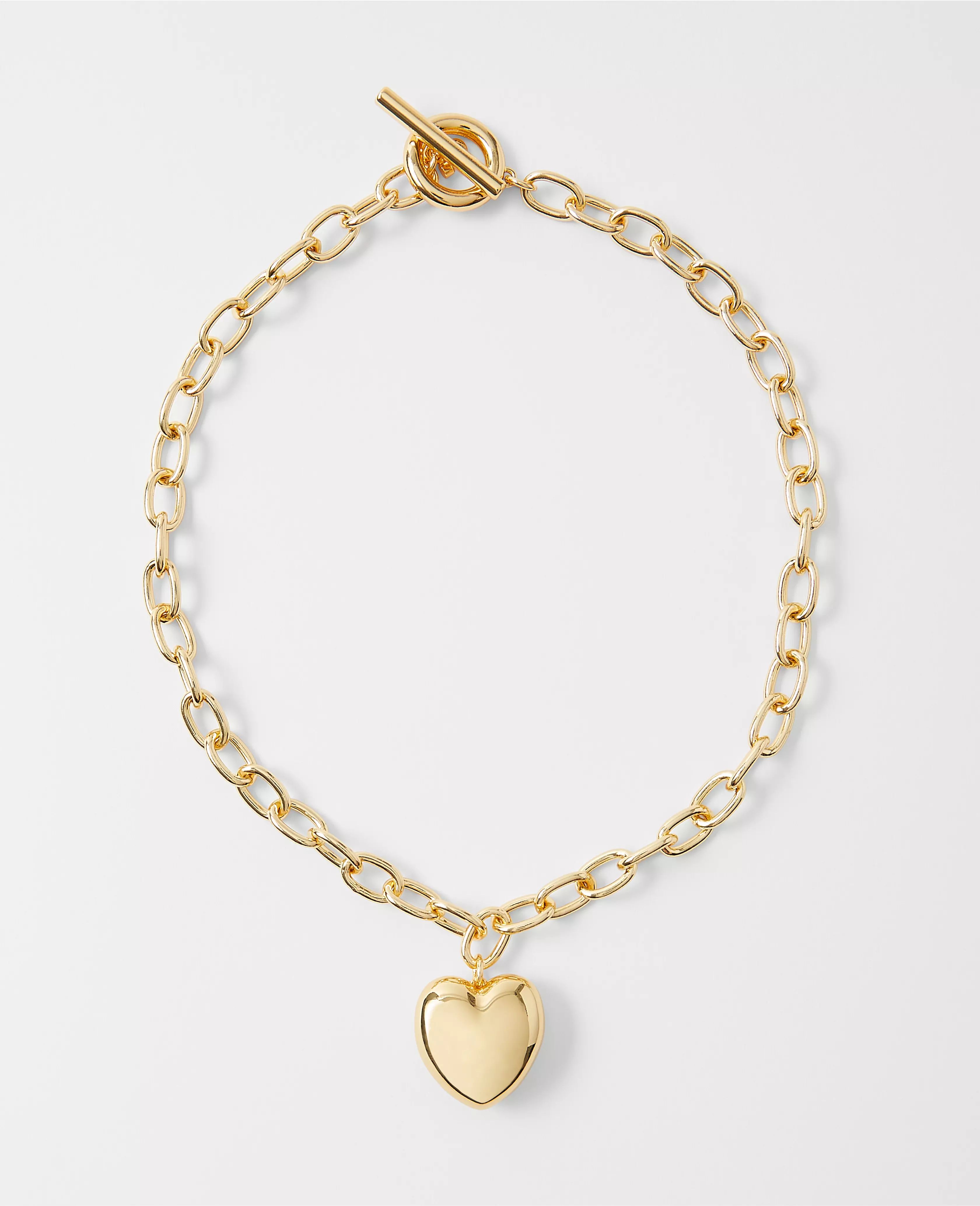 Metal Heart Statement Necklace | Ann Taylor (US)