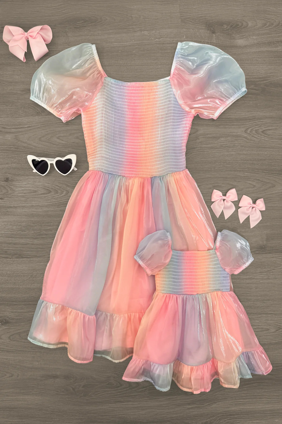 Mom & Me - Satin Pastel Dress | Sparkle In Pink