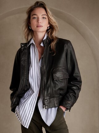 Vintage Leather Jacket | Banana Republic Factory