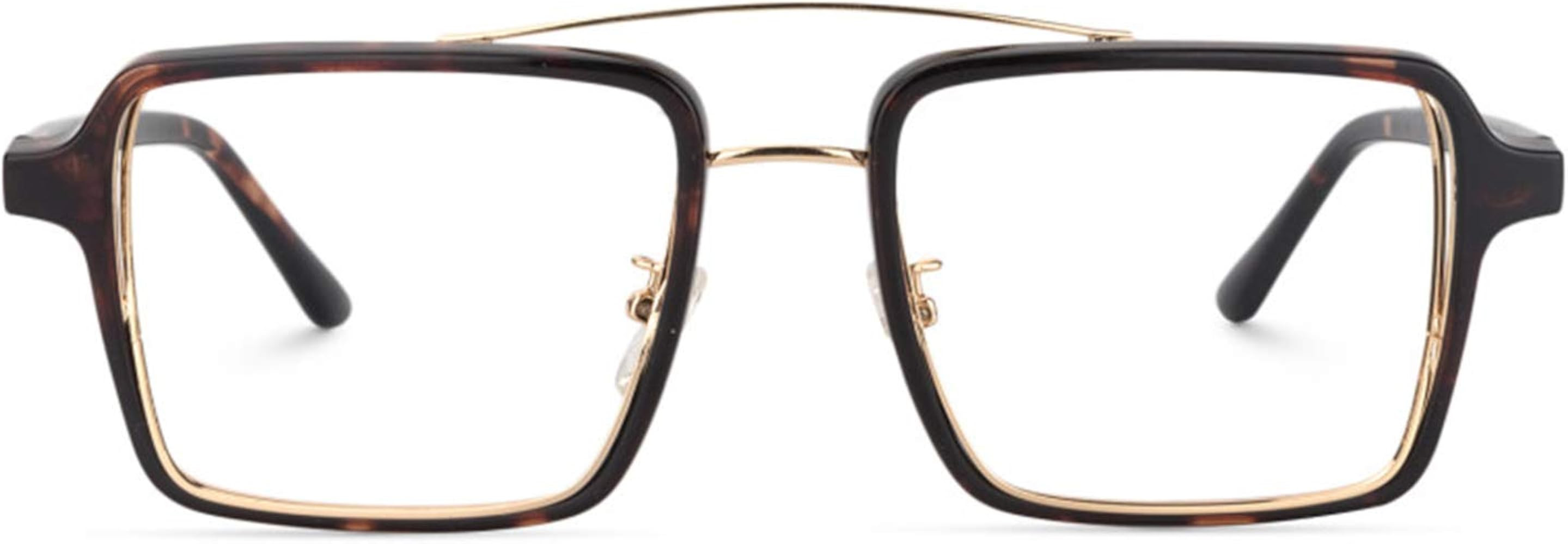 Zeelool Unisex Retro Aviator Blue Light Blocking Glasses 100% UV400 Protection Eyewear Nellie ZX0... | Amazon (US)