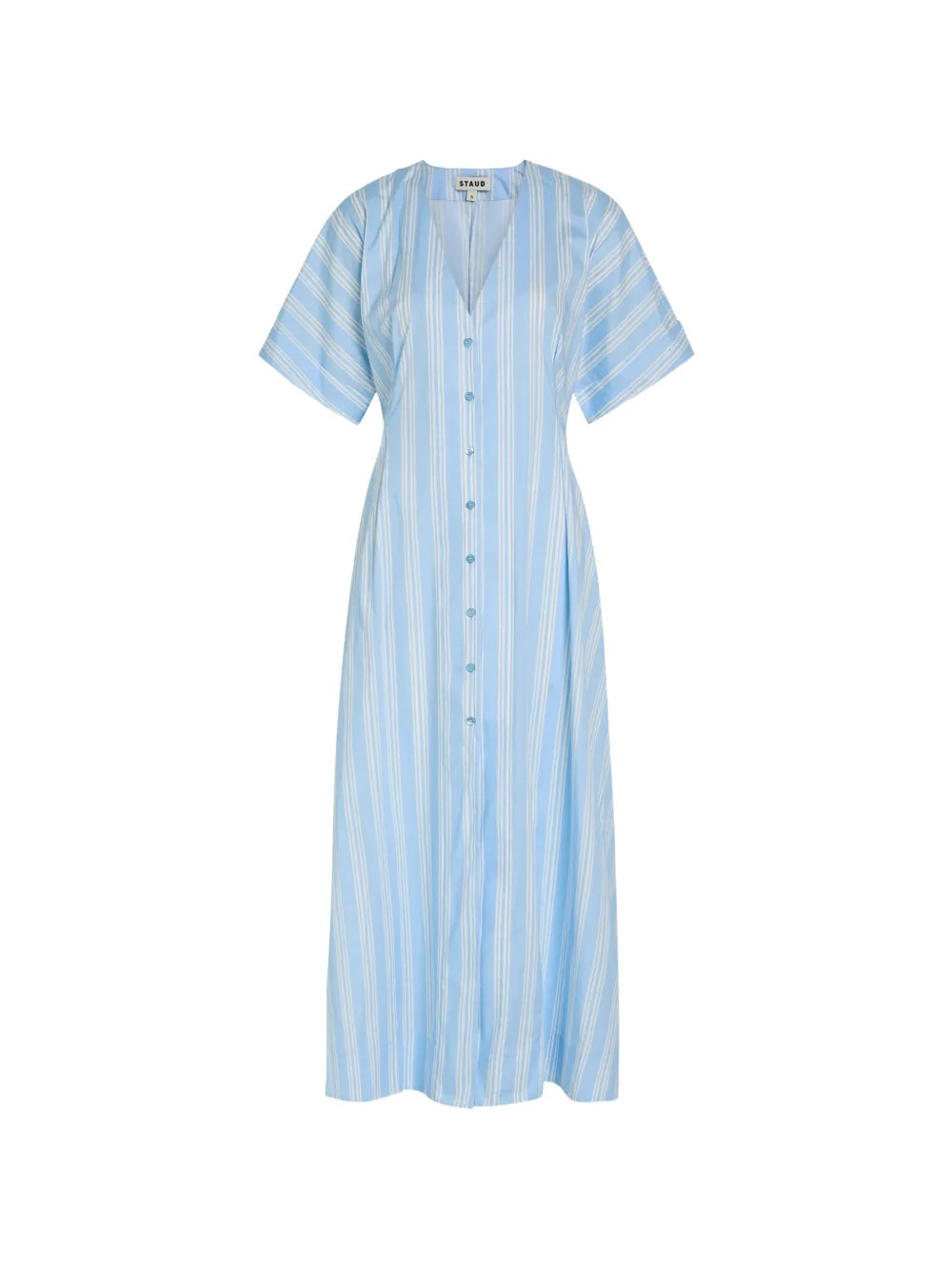 STAUD striped midi dress - Blue | Farfetch Global