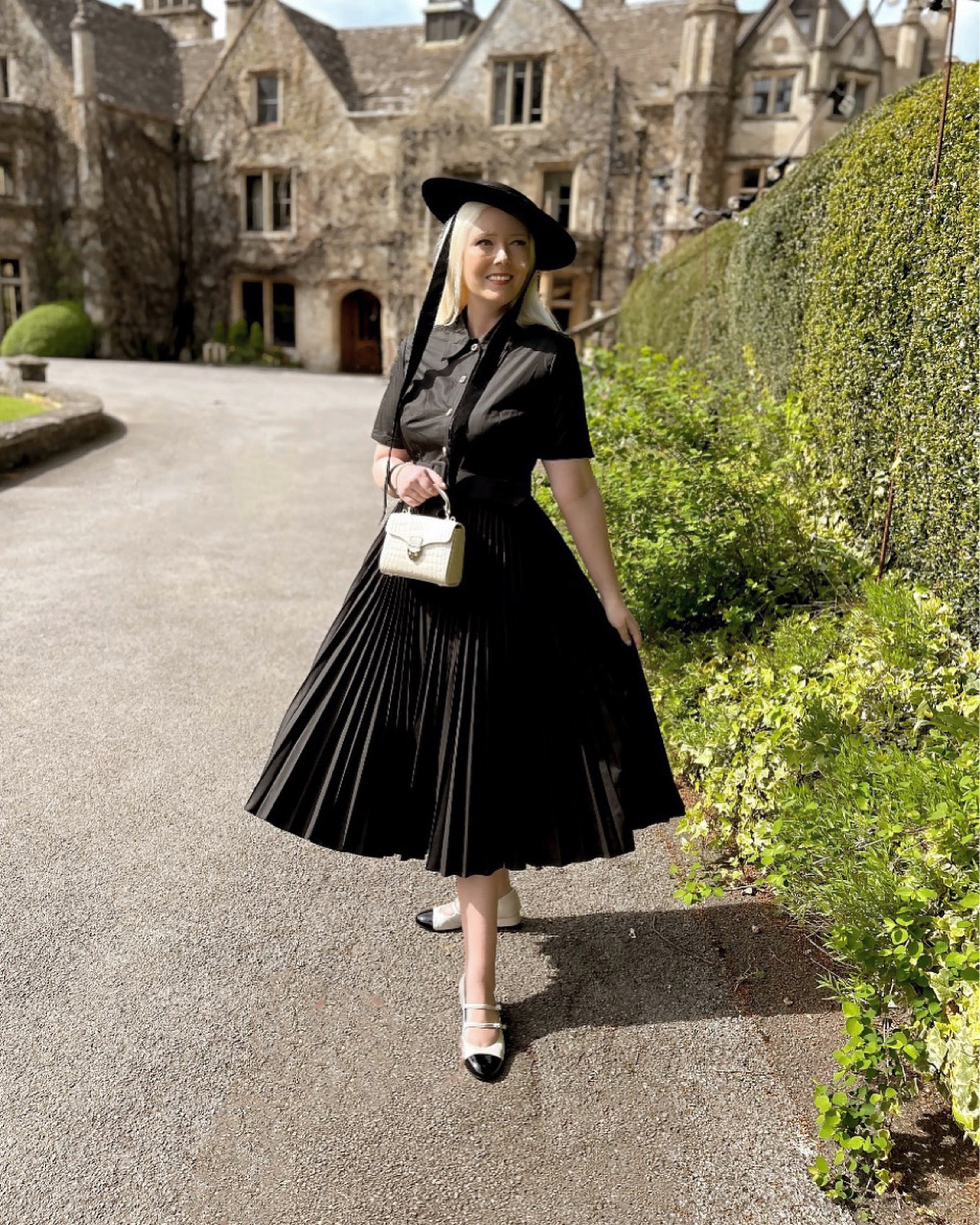 Wearing the fabulous new Cally Pleated Dress by LK Bennett! A wonderful pleated midi dress, style it up for weddings or a day at the races. 

#littleblackdress #lkbennett #wearinglkb #prettyballerinas #elegantoutfit #outfitinspo #outfitoftheday 

#LTKeurope #LTKsalealert #LTKstyletip