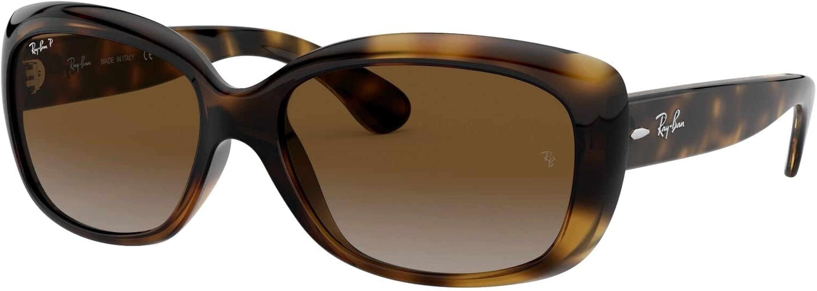 Amazon.com: Ray-Ban Womens RB4101 Jackie Ohh Butterfly Sunglasses, Black/Polarized Light Grey Gra... | Amazon (US)