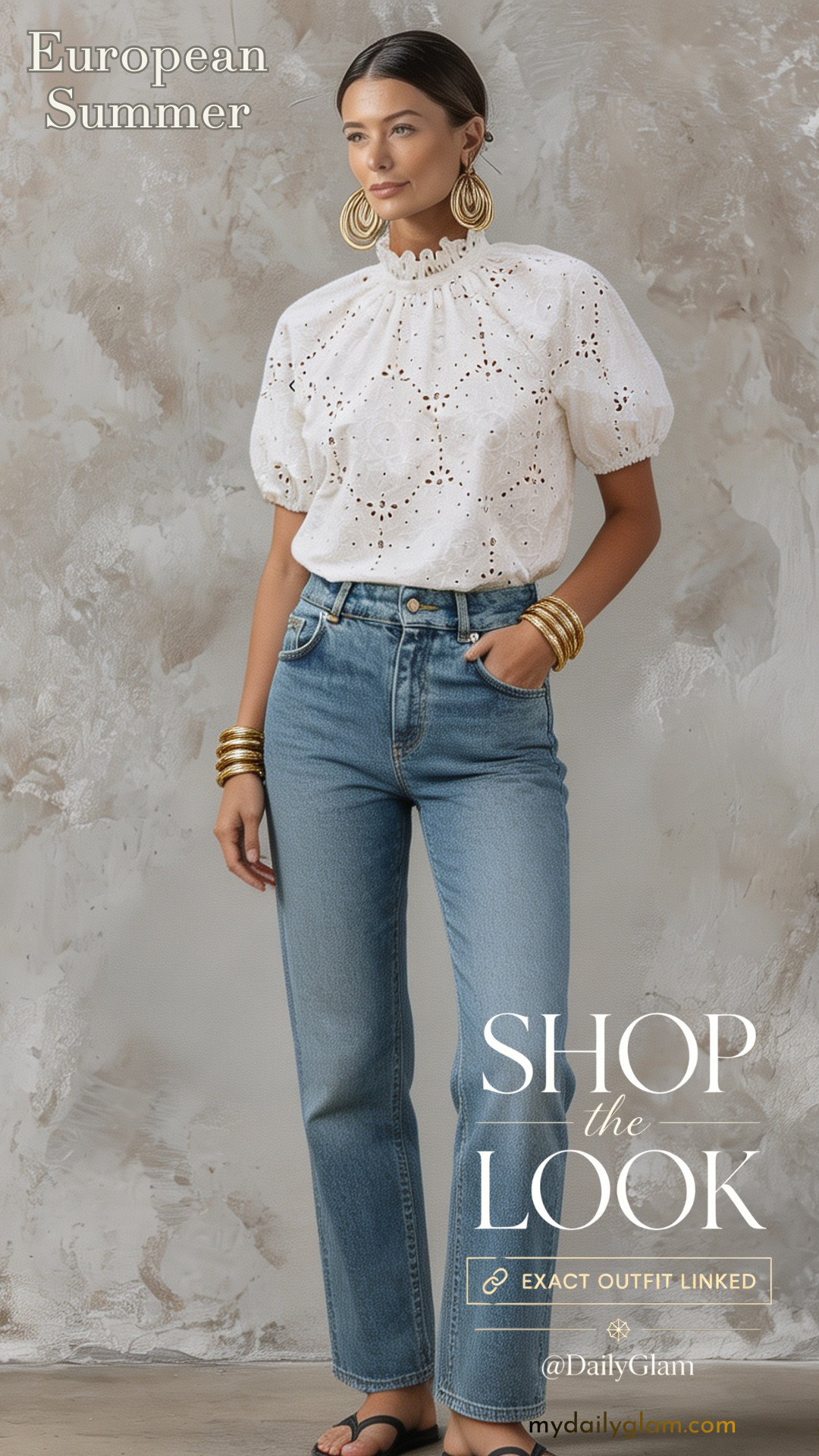 European Vintage Lace Cutout Blouse Parisian Chic Daily Casual Look#EyeletEmbroidery #ParisianStyle #SummerBlouseOutfits 

 #LTKootd #LTKOver40 #LTKWorkwear