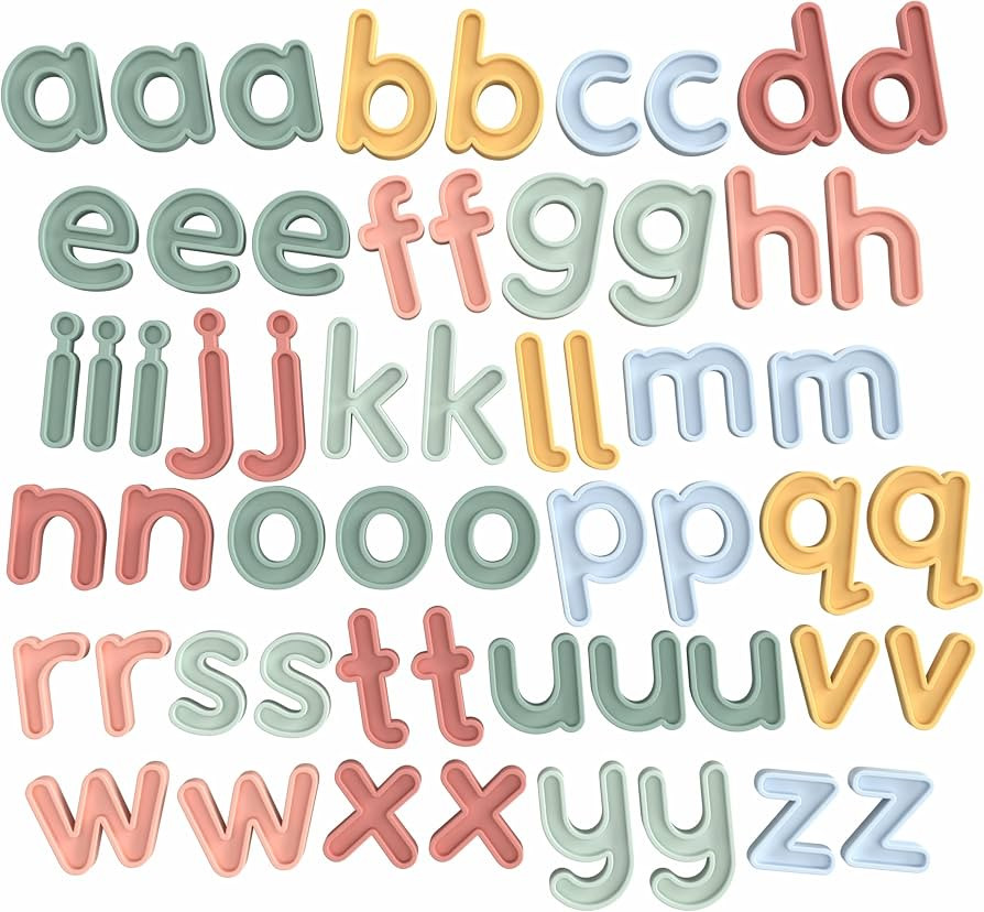 57 x Silicone Upper and Lower Case Alphabet Letters for Kids Spelling Set | Amazon (US)