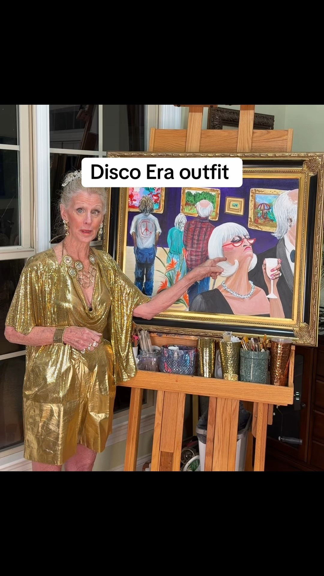 You wanted to See. (& Lurex is coming back in 26) Here's an over the top Disco club outfit when Sequins, glitter, and metallic fabrics were everywhere and Gold and silver leather jackets and pants were the norm. FYI - Disco was unapologetically bold, glamorous, and joyful — sparkle and gold weren't just worn, they were a statement. #disco #leather #metallica #ootd #gold #sparkle #style #fashion

#LTKOver40 #LTKBeauty #LTKootd